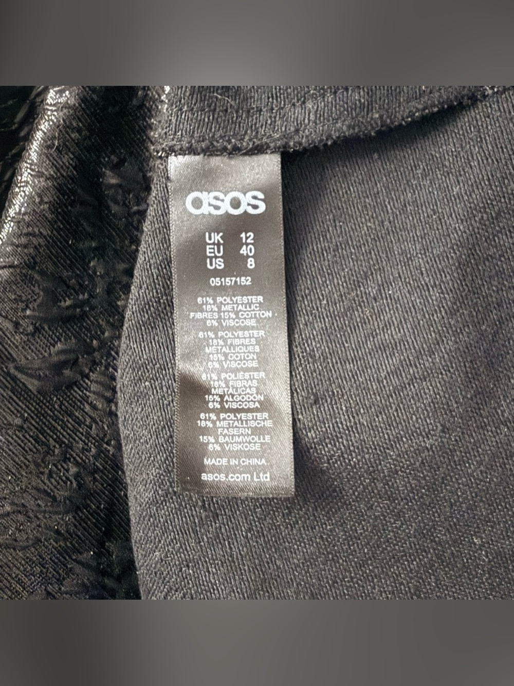 ASOS Black Off-Shoulder Ruffle Faux-Leather Top - Picture 3 of 7
